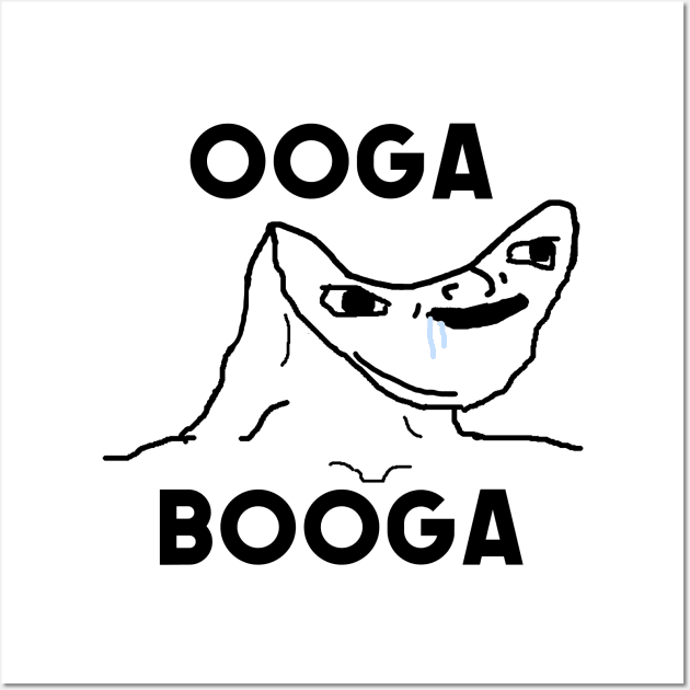 Ooga Booga Brainlet Meme Wall Art by artsylab